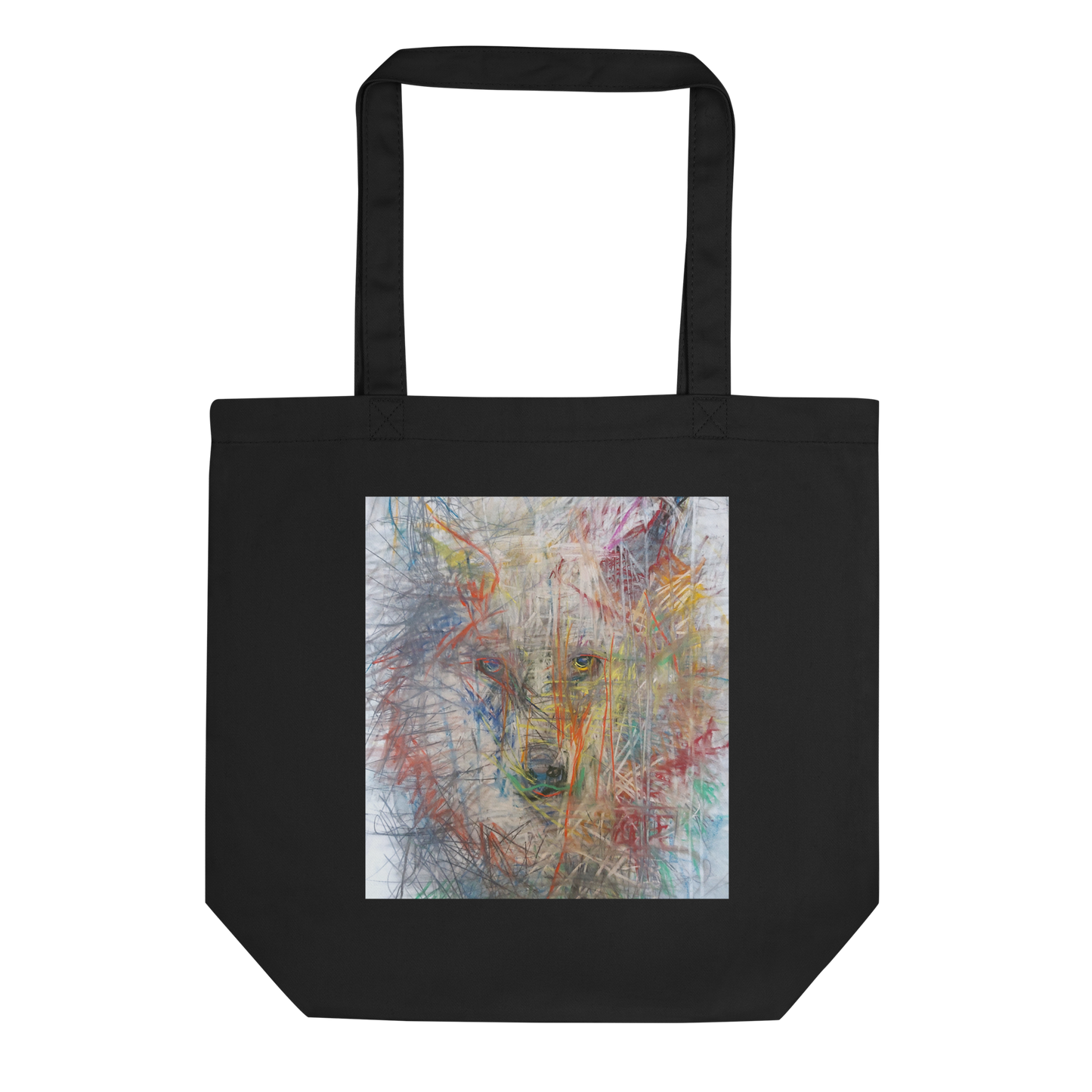 Animal Artwork Organic Cotton Tote bag | "Wolf Spirit" by Lucia Colella Art