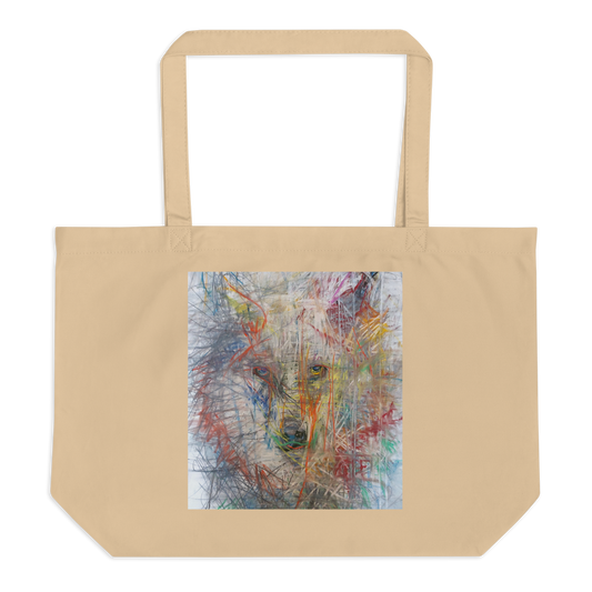 Animal Art  Wolf Tote bag  -  artwork from  Lucia Colella Art