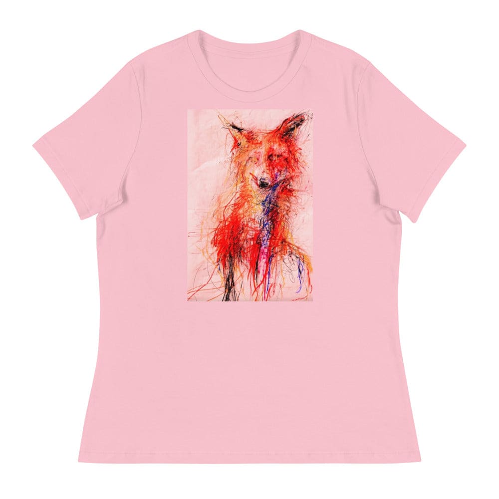 Pink tee shirt with exclusive artwork "Urban fox" print